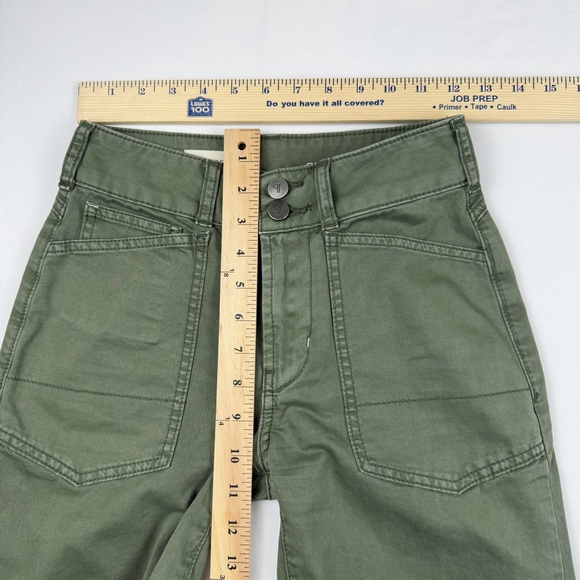 Anthropologie Pilcro The Wanderer Pants Green Utility Cargo Pants Size 23 EUC - Picture 8 of 16